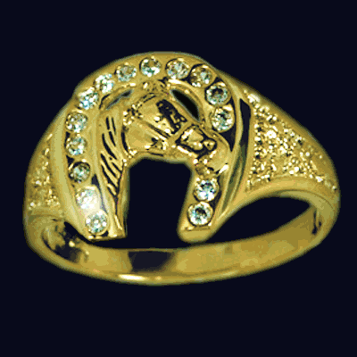 Horse Racing Motif Ring